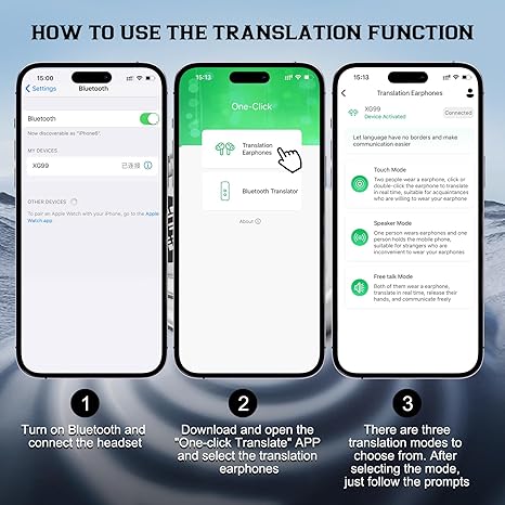 Auriculares inalámbricos Bluetooth de traducción 138 idiomas