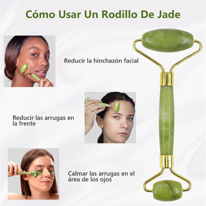 Rodillo de Jade para masaje Facial