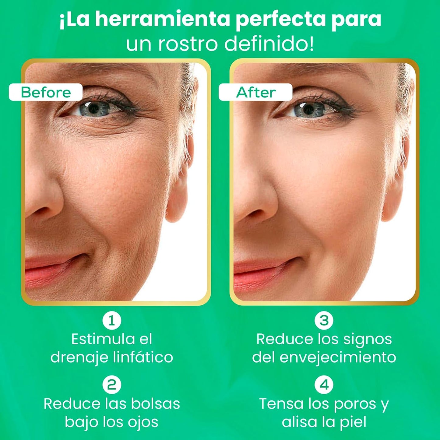 Rodillo de Jade para masaje Facial