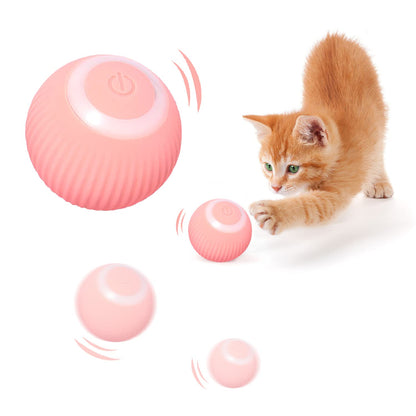 Bola de juguete interactivo para gatos rosa