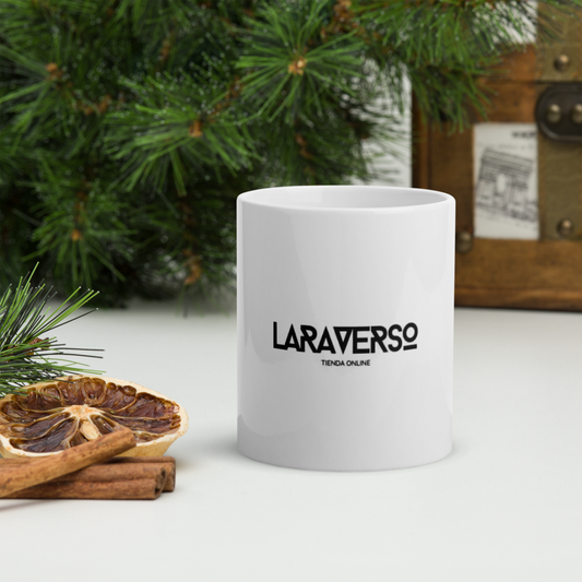 Taza blanca brillante