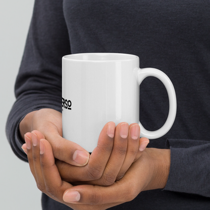 Taza blanca brillante